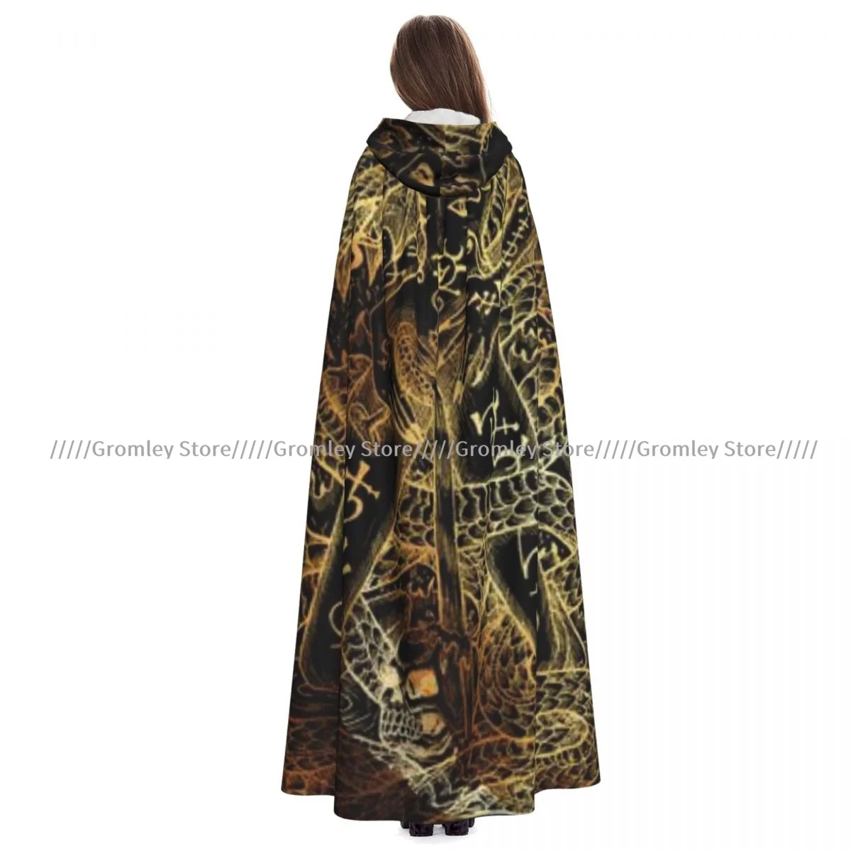 Длинный плащ с капюшоном Witch