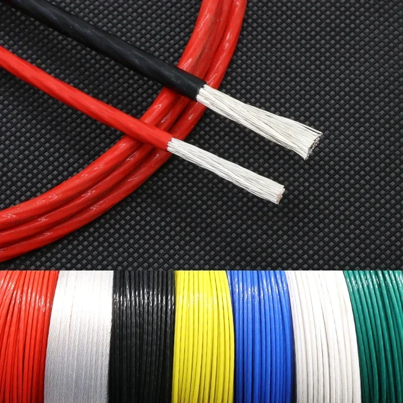 5 м/10 м ПТФЭ посеребренный провод 30AWG ~ 10AWG Высокая чистота OFC электронный HiFi аудио
