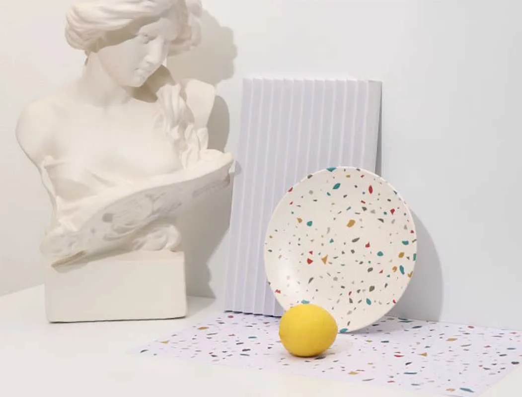 

Nordic Ins Plate Platos Bamboo Tableware Plates Assiettes Table посуда для CервировкиDecorativos Household Dishes Dinner Round