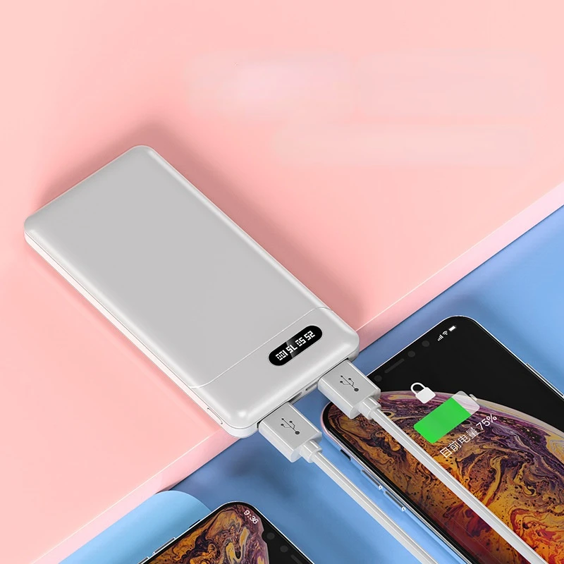 Ультратонкий мини-банк питания 10000 мАч / Большая емкость 20000 мАч мобильный телефон дешевый и доступный.