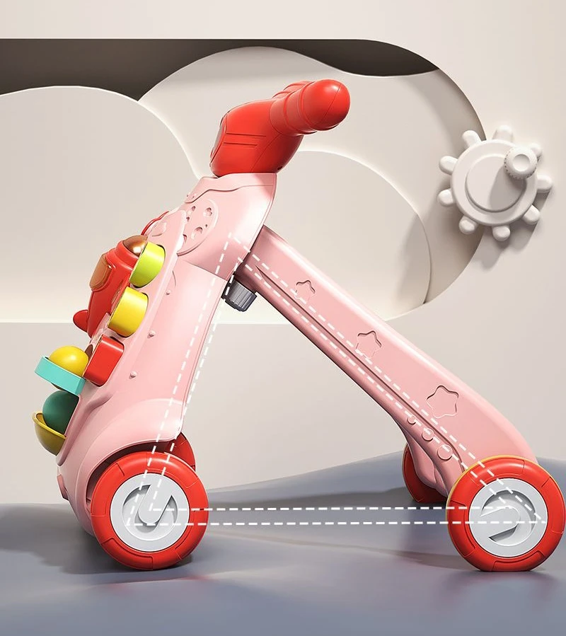 Детские Обучающие ходунки игрушки сидеть на стойке с колесиком и Центром