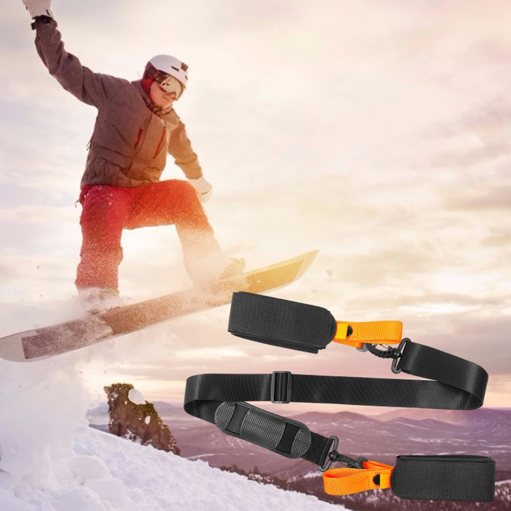 

Adjustable Ski Pole Shoulder Strap Skiboard Fixed Strap withAnt-Slip Pad Skiboard Strap Ski Pole Carrying Strap Skiing Accessory