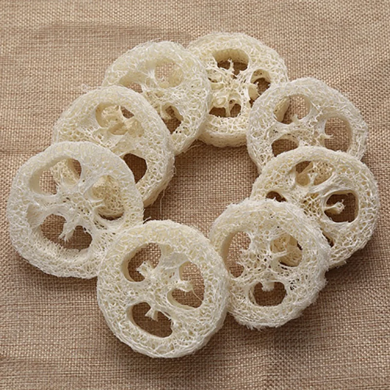 

Loofah Loofah Slices 100 Pieces Handmade Loofah Soap Box Carton Tool Cleaning Sponge Face Soap Holder 6-7cm