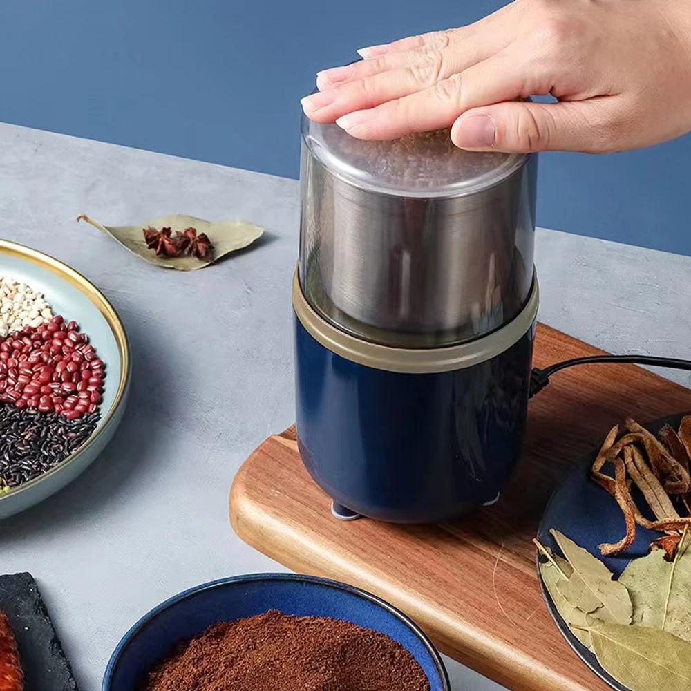 

Mini Electric Coffee Grinder Powerful Cafe Grass Nuts Herbs Grains Pepper Tobacco Spice Flour Mill Coffee Beans Grinder Machine