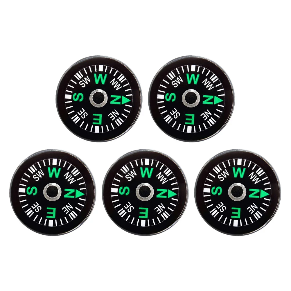 

5pcs Button Compass Navigation Compass For Walking Stick Survival Gear Compass