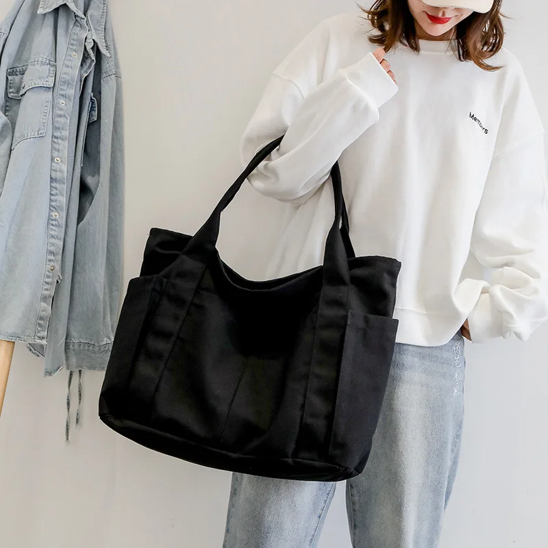 

Totes Women's Bag Shopper Large Capacity Simple Travel Canvas Designer Handbags for Women Casual Shopping Female Shoulder Bags