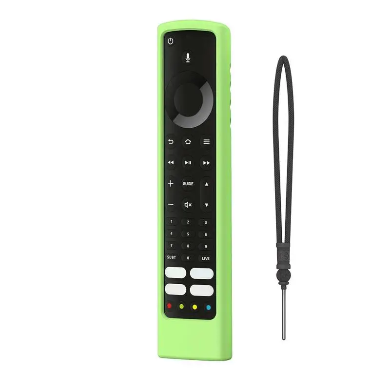

Protective Silicone Case For Smart TV F2 Fire Remote Shockproof Cover Sleeve With Lanyard Remote Control Protector Shell