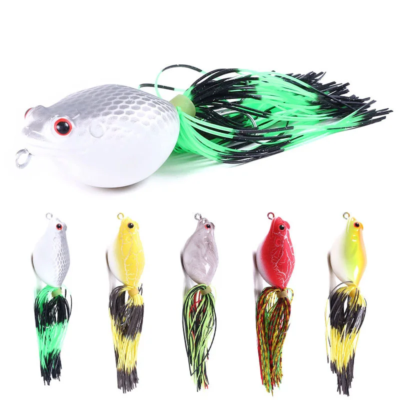 

FO032 10cm 13.5g Snakehead Beard Spiral Catfish Spinning Bait Seawater Soft Thunder Frog Luya Subbait Artfitial Tackle Gears