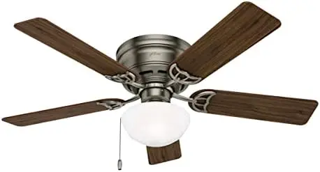 

Company, 53074, 52 inch Low Profile Antique Pewter Low Profile Ceiling Fan with LED Light Kit and Pull Chain