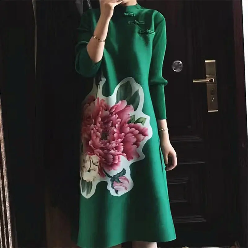 Плиссированное женское платье новинка весны 2023 модное высококлассное Свободное