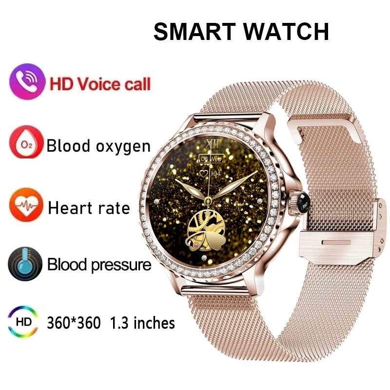 

2023 New Women's Smart Watch Bluetooth Call Message Push Heart Rate Sleep Monitor Alarm Clock Sedentary Reminder Multi Sport Mod