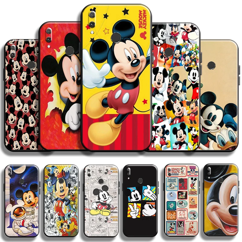 

Disney Cartoon Mickey Mouse For Huawei Y9 Prime Y9 2019 Y9A Phone Case Coque Shockproof Cases Carcasa Liquid Silicon Soft Black