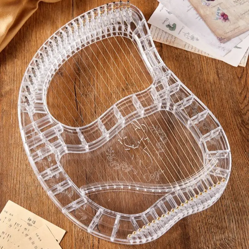 

Portable Vintage Lira Crystal Harp 24 Strings Professional Children Instrument Traditional Muzik Aletleri Music Instrument