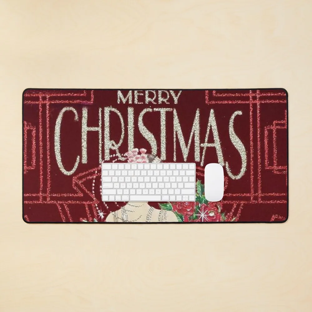 

FLAPPER Vintage Christmas Print Mouse Pad Gamer Rubber Mouse Mat Large Mouse Pad Laptop MousePad Desk Gaming Mousepad Cup Mat