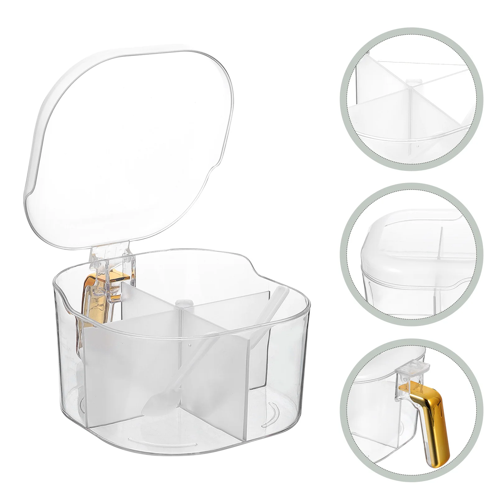 

Seasoning Condiment Box Kitchen Sugar Containers Pots Salt Jar Jars Storage Lids Container Canister Ice Cube Set Organizer