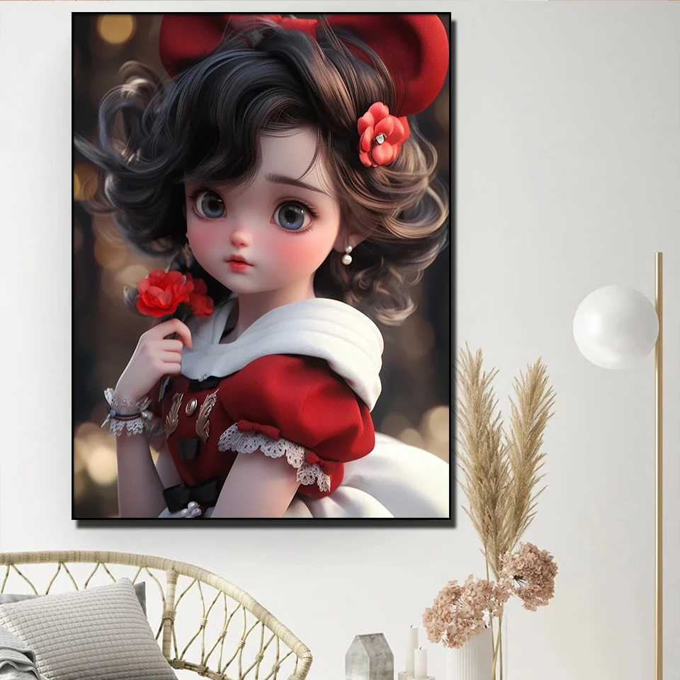 Милая Алмазная картина Яблоко для девочек полная квадратная круглая 5d Diy мозаика