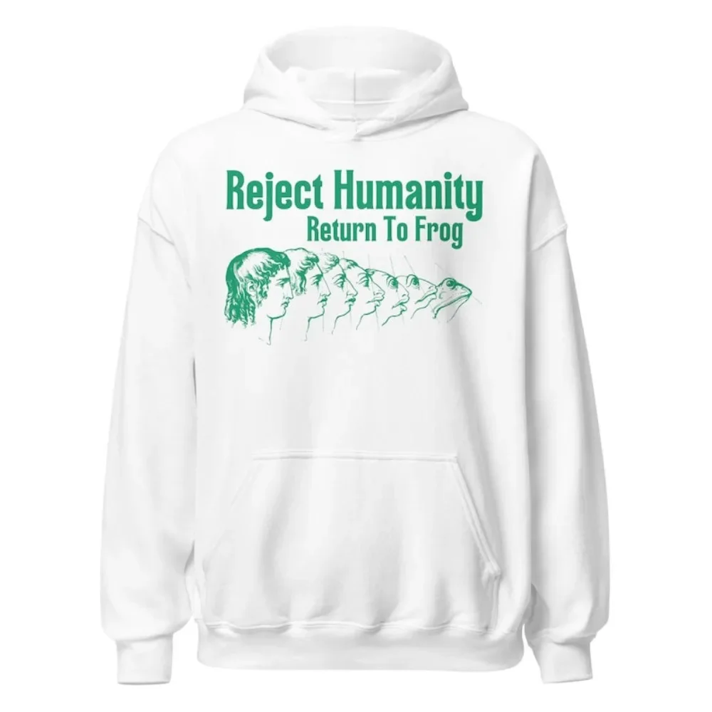 Reject Humanity Return To Frog - Толстовка унисекс с забавным рисунком лягушки Волшебная