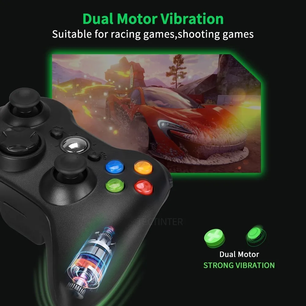 Для Xbox 360 геймпад 2 4G беспроводной контроллер с ПК приемником для Microsoft игровой