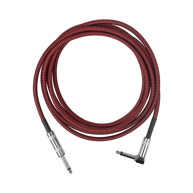

1 Piece Braided Cable Folk Electric Box Bass Electric Guitar Cable Noise Reduction Cable 6.35Mm Audio Cable