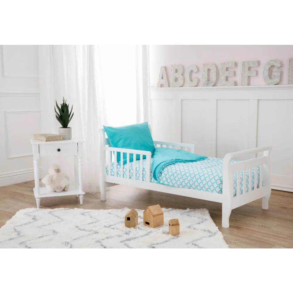 

Комплект постельного белья из 4-х предметов, 100% хлопок, перкаль, Комплект постельного белья для малышей, Aqua Sea Wave