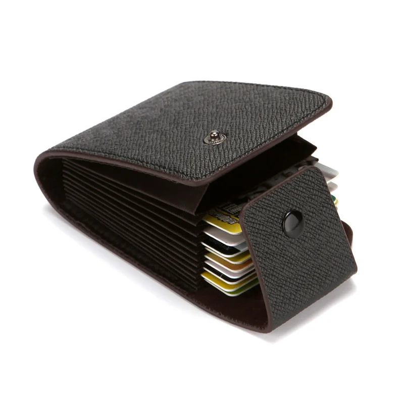 

PU Leather Wallet Money Purse Cards Case for Women Black Multiple Card Slots Card Bags Men's ID Credit Business Bank Card Holder