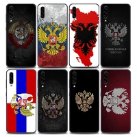 phone case for samsung a10 a20 a30 a40 a50 a60 a70 a90 note 8 9 10 20 ultra 5g silicone case heraldic two headed eagle albania