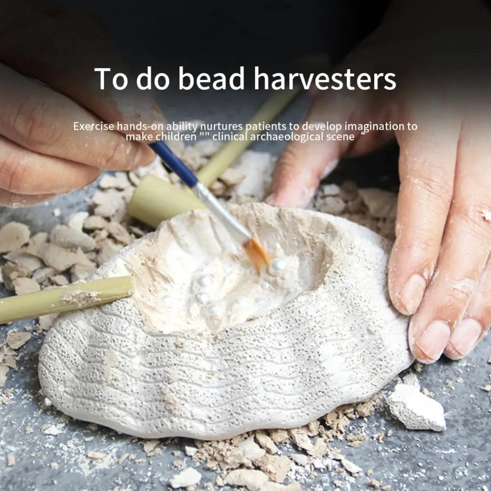 

Детские научные археологические игрушки, экологичные гипсовые самодельные игрушки, украшенные бисером, строительные игрушки, жемчужный браслет, сборные игрушки