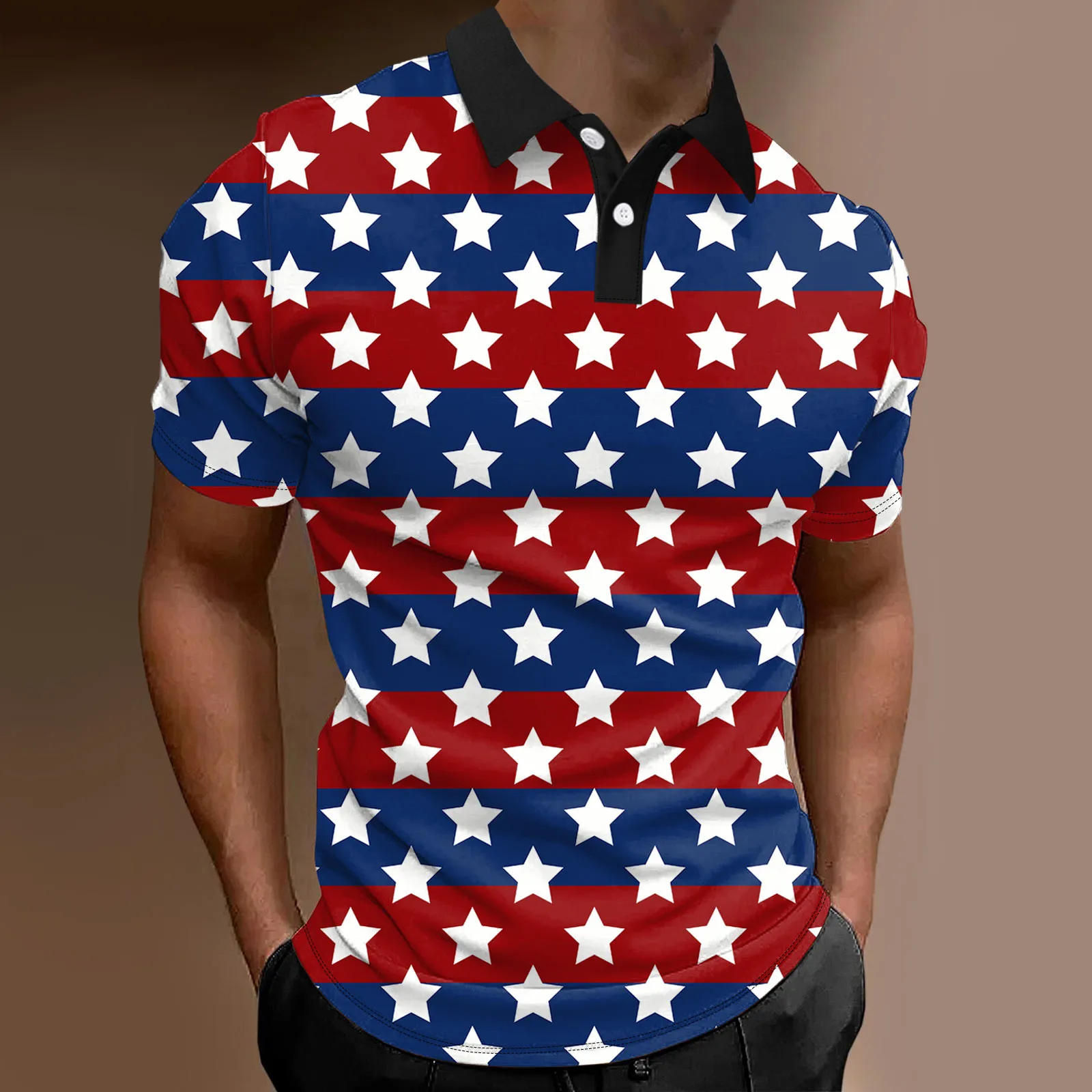 

Футболка мужская с отложным воротником, модная Повседневная рубашка с принтом, блузка с коротким рукавом, цвет черный, весна-лето