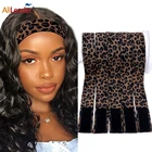 Эластичная головная повязка для волос с краями, аксессуары для парика, нейлоновые регулируемые застежки на липучке, головной парик, спортивный леопардовый узор