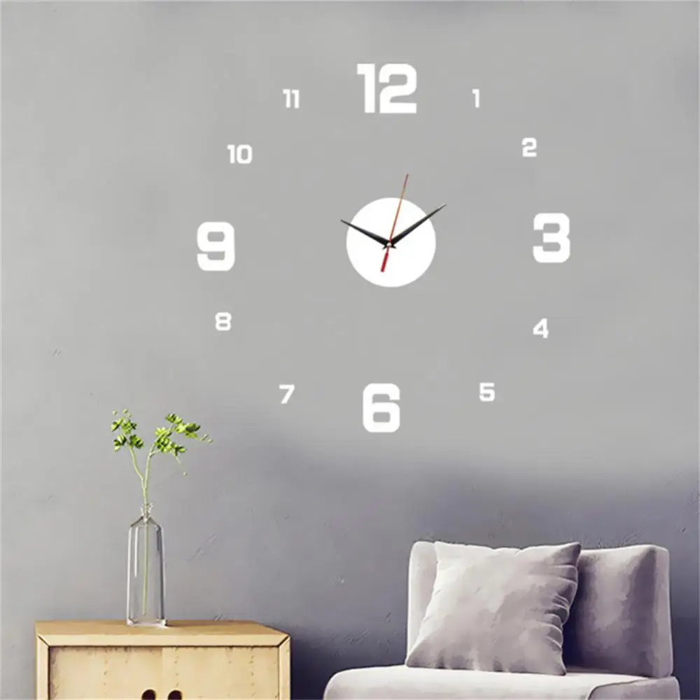 

10mm Thick 3d Diy Wall Clock Removable Diy Large Wall Clock Silent Easy Installation Art Decal Sticker Home Decor Acrylic