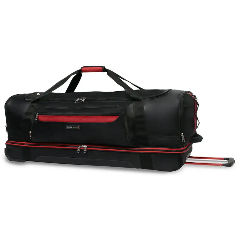 

Elegant SwissTech Navigator 36" Drop-Bottom Rolling Duffel with Telescoping Handle Multi-Directional Wheels for Smooth and Easy