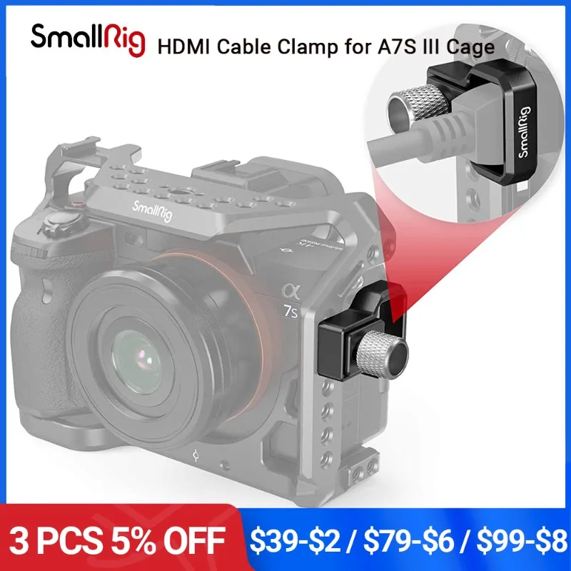 

SmallRig HDMI-compatible Cable Clamp for Sony A7S III Camera Cage DIY Accessories 3000