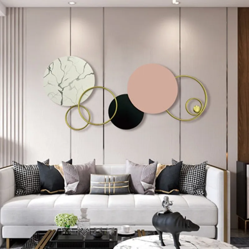 

Wrought Iron Wall Decoration Pendant Living Room Wall Decoration Creative Metal Three-dimensional Wall Hanging