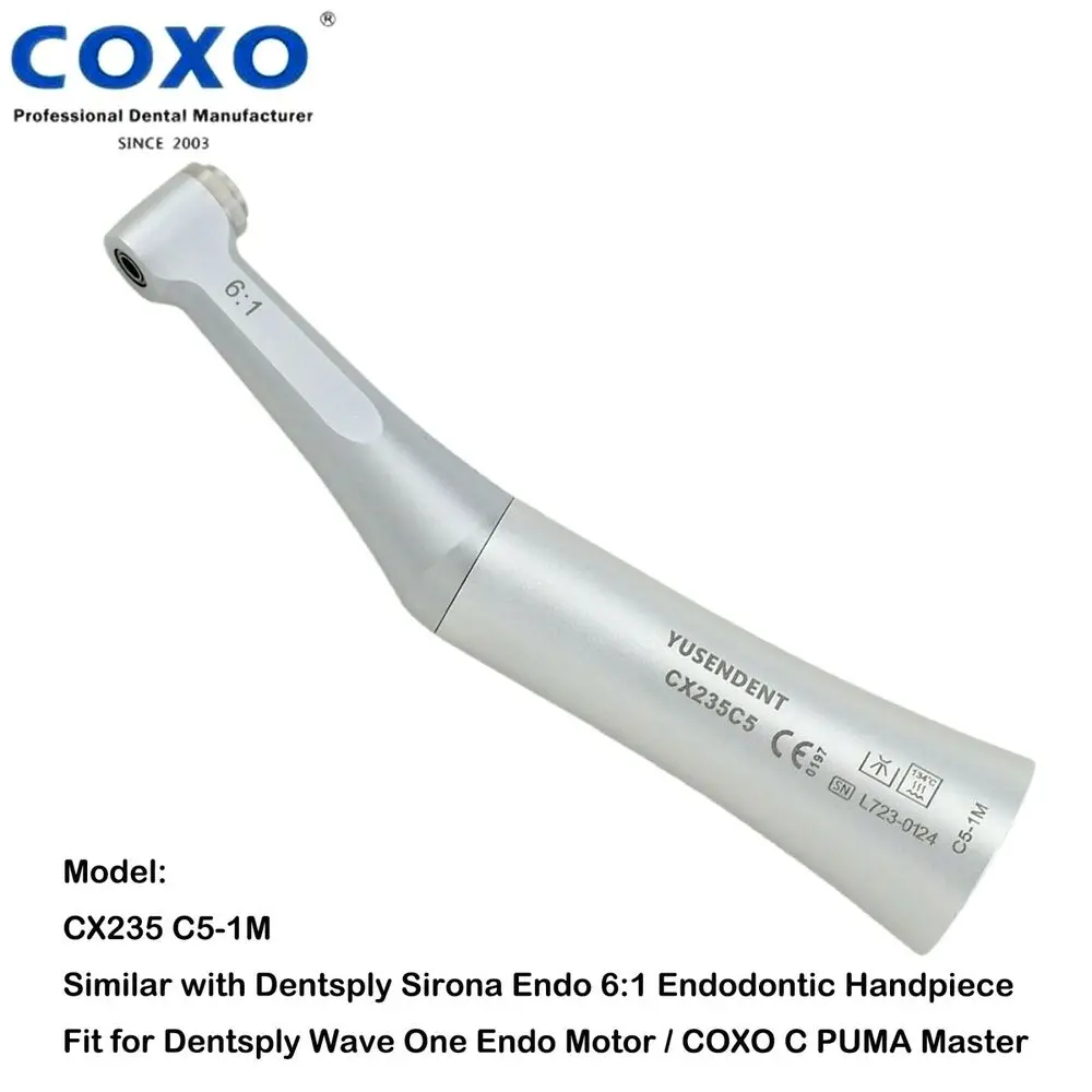 COXO Dental Endo 6:1 Reduction Contra Angle Slow Speed Handpiece CX235 C5-1M