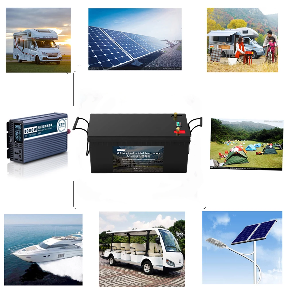 12V 24V 36V Lifepo4 battery 150ah 200ah rechargeable battery 300ah For Camping RV Mortor Inverter Solar Backup Waterproof images - 6