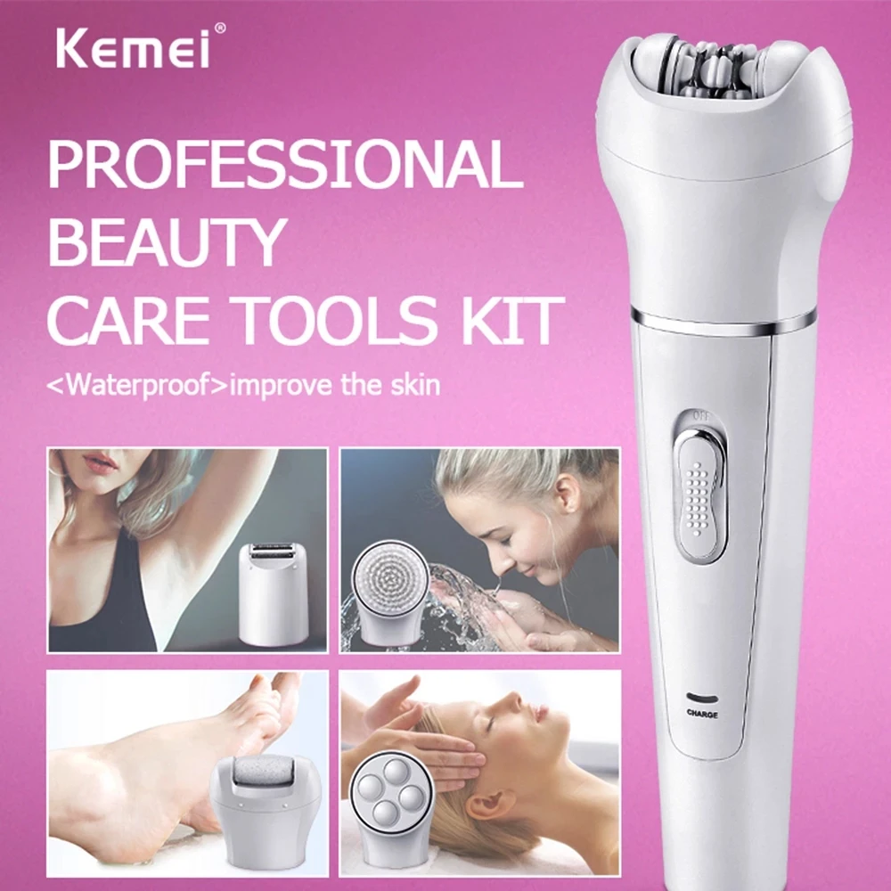 Kemei Epilator for Women Trimmer Hair Electric Removal Trimmer for Intimate Areas Bikini Body Leg Underarms Remover Lady Shaver enlarge