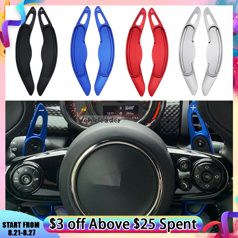 

Pair Car Auto Steering Wheel Shift Paddle Extender Stickers Aluminum For MINI MK3 F54 F55 F56 F57 F60 Cooper Car Accessories