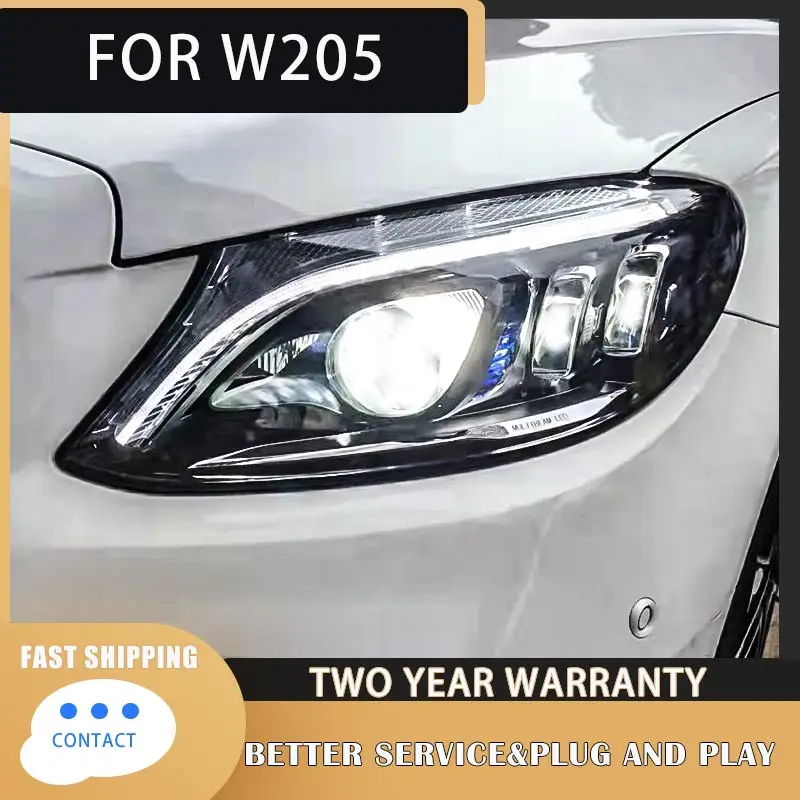 Светодиодная фара для Benz W205 2015-2021 MultiBeam C63 C300 C180 C200 C260 Новый динамический