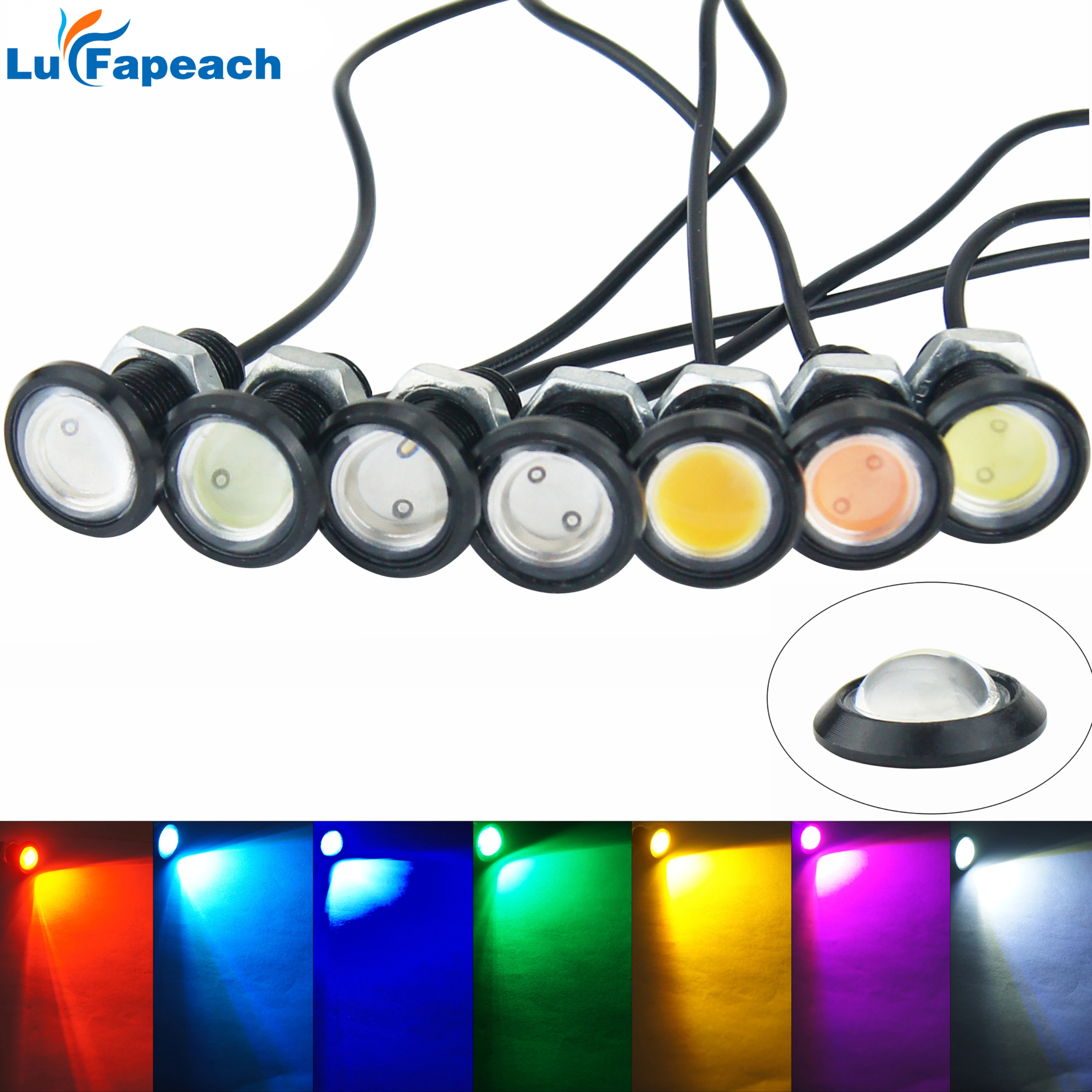 

1X автомобильные ультратонкие 23 мм Светодиодные лампы DRL «Орлиный глаз», водонепроницаемый комплект для дневных ходовых огней, автомобильный двигатель, внутреннее и внешнее освещение «сделай сам»