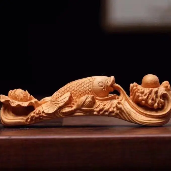 Деревянные резные вручную кусочки Thuja Ruyi как утка до воды год за годом больше чем