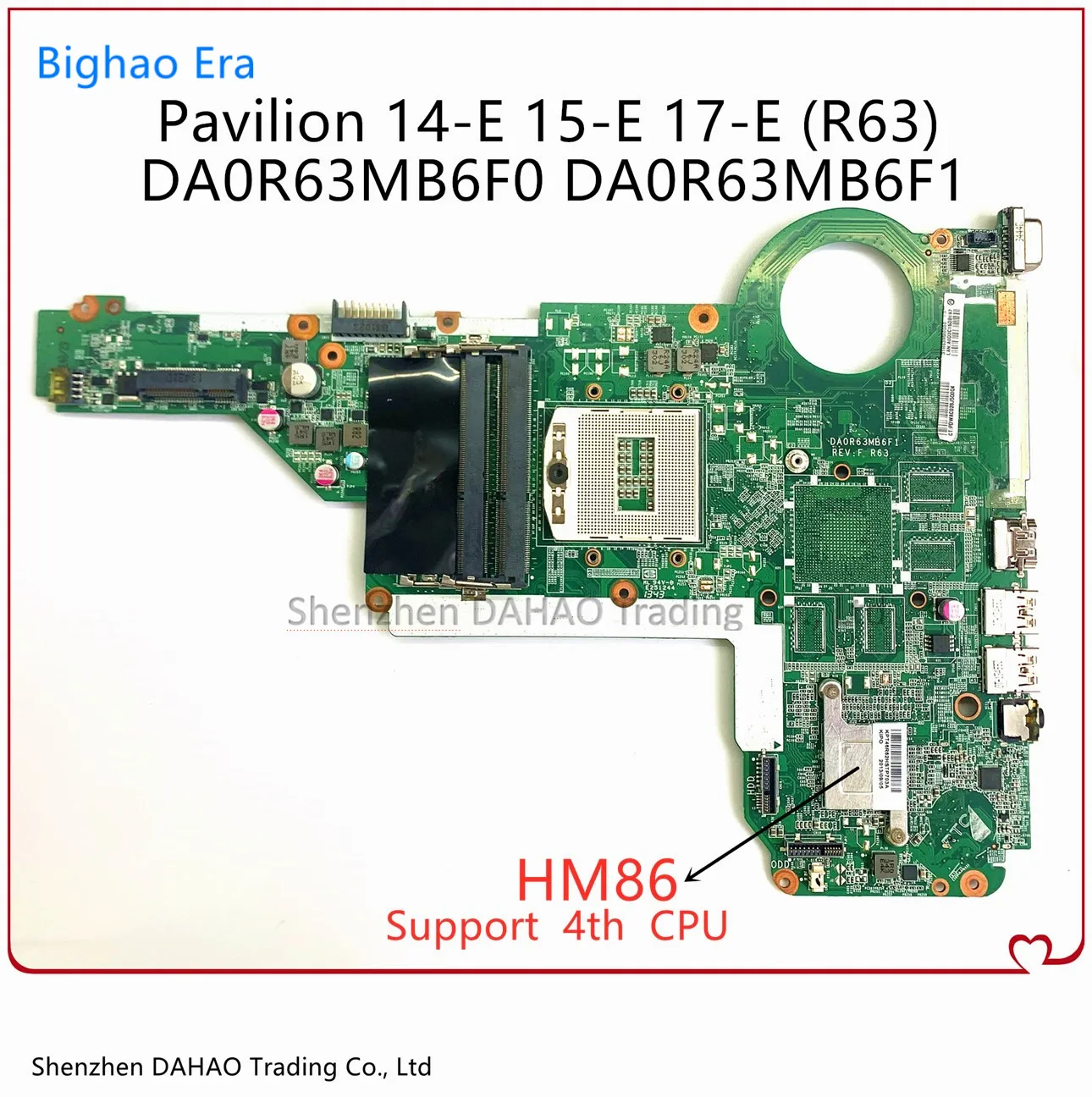 DA0R63MB6F1 DA0R63MB6F0 For HP 14-E 15-E 17-E Laptop Motherboard 713255-501 713255-001 With HM86 Chipset DDR3 100% Fully Tested