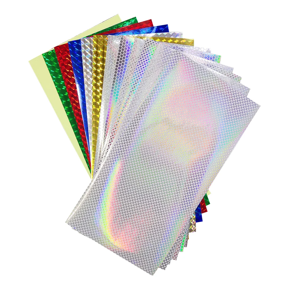 

12 Bait Stickers 20X10cm Mixed Color Laser Fish Scale Glue Film Fish Skin Sea Fishing Suitable For DIY Fishing Spoon Rocker