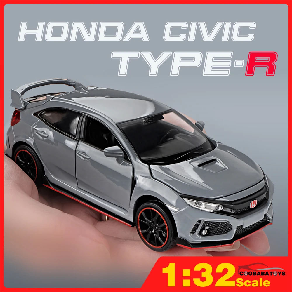 

Масштаб 1/32 Honda Civic Type-R металлические литые игрушки из сплава модели автомобилей для мальчиков детские подарочные автомобили хобби Коллекци...