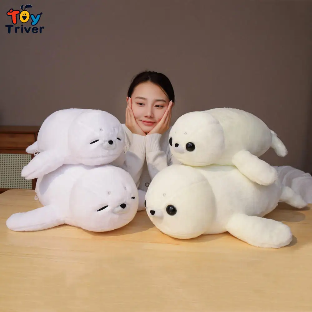 Kawaii Sea Lion Fat Seal Plush Toys Stuffed Animals Doll Pillow Baby Kids Children Girls Birthday Gifts Cute Home Room Decor