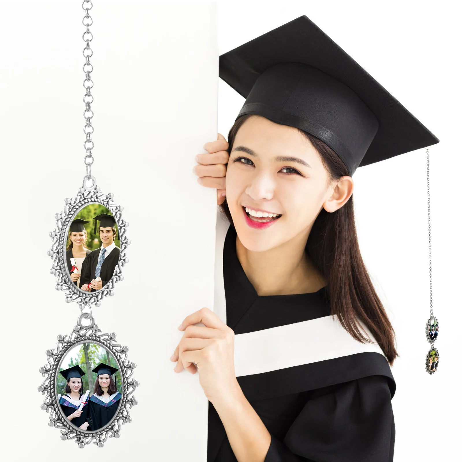 Graduation Cap Photo Pendant Graduation Cap Tassel Photo Frame Charm Hanging Photo Charm