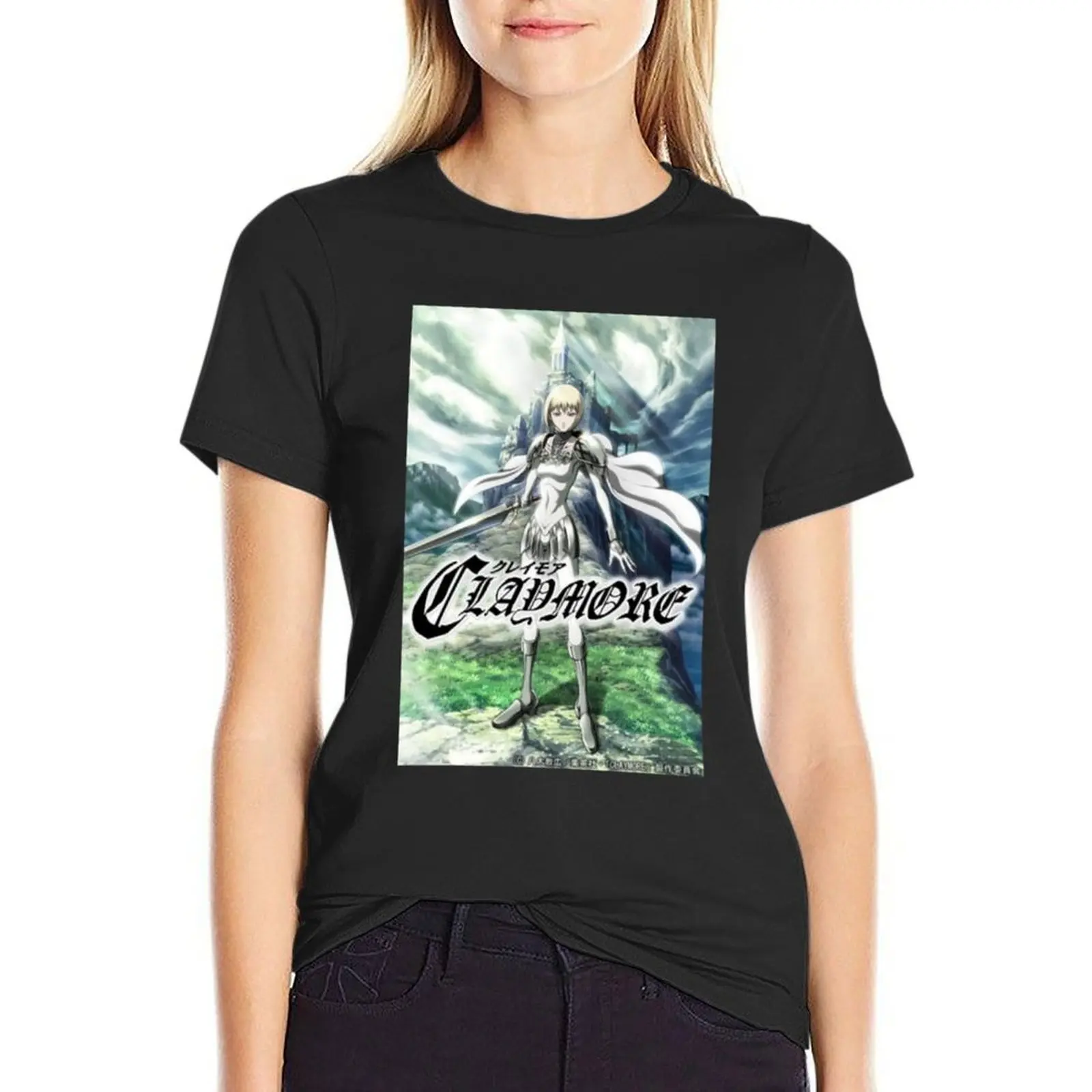Футболка смешная Claymore с героями аниме женская одежда хиппи футболка для женщин