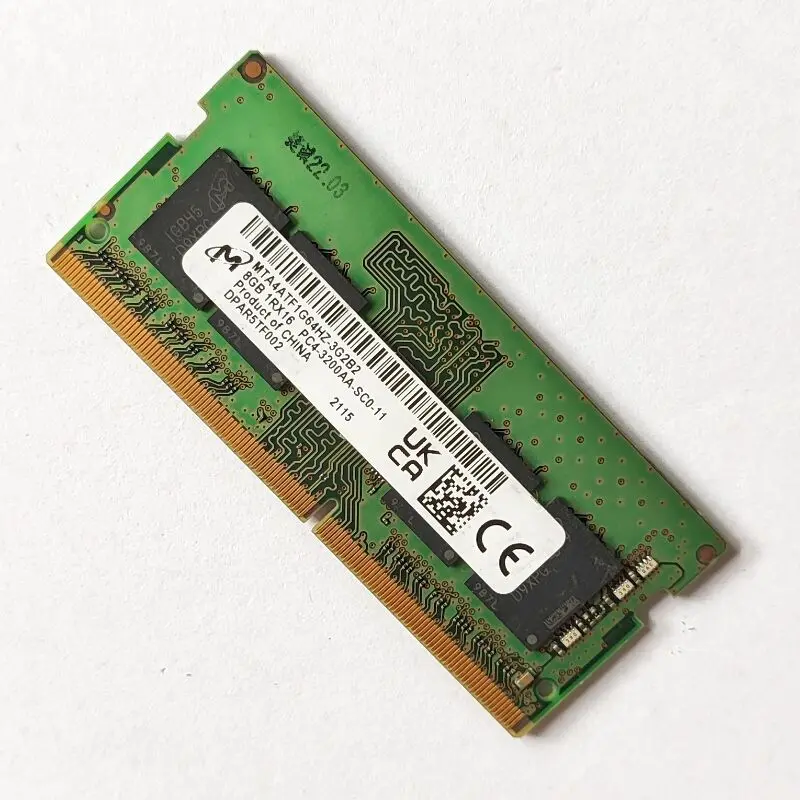 Ram, DDR4, 8 ГБ, 3200 МГц, 1 rx16, 1,2 в, so-dimm, 260 контактов, для ноутбука,