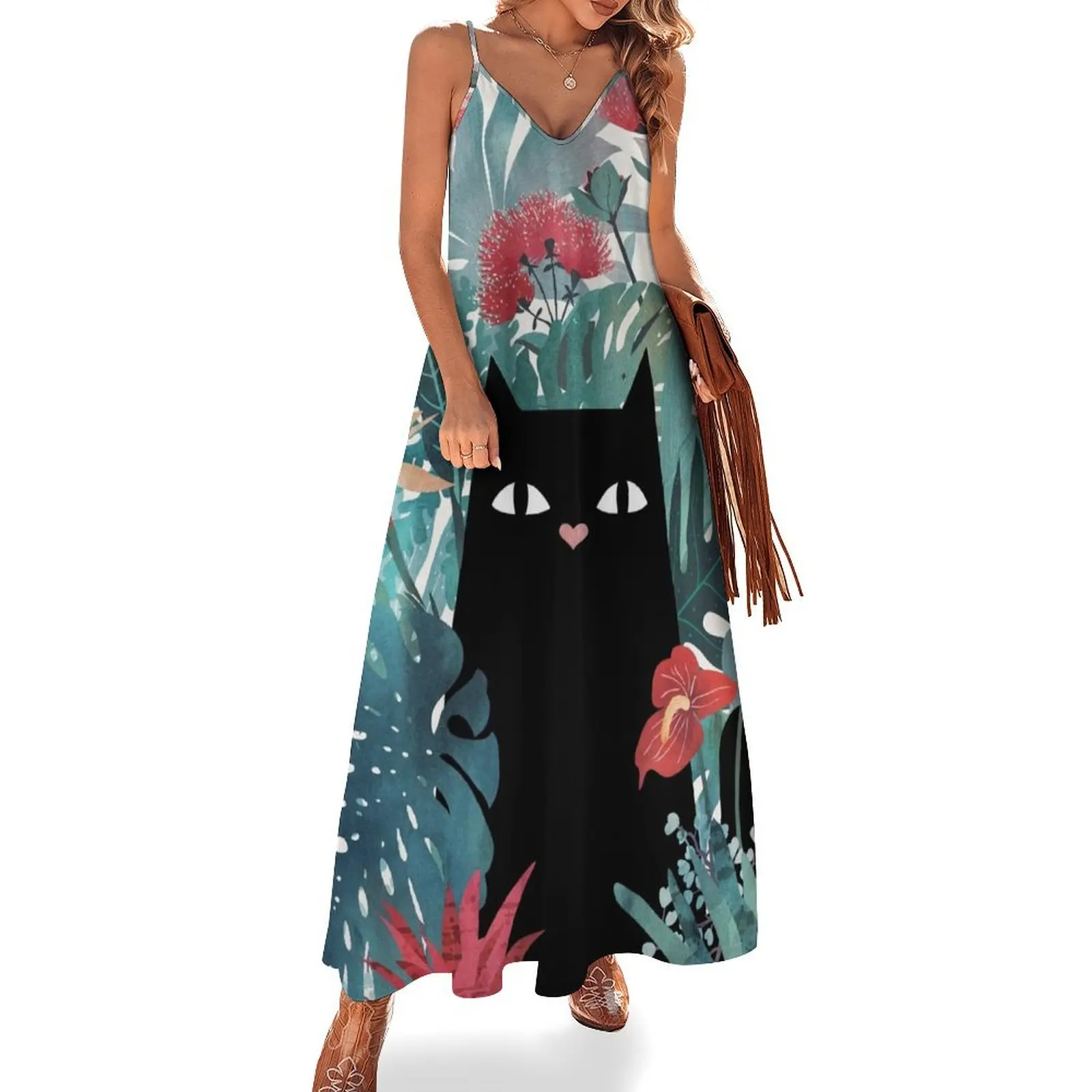 Длинное платье Popoki без рукавов церемониальные платья пляжные летняя одежда