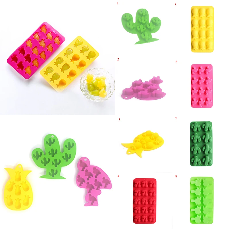 

Flamingo Silicone Ice Moulds Diy Ice Cube Mold Silicone Ice Mold Maker Tray Fruit Chocolate Mold Diy Candy Bar Kitchen Tool