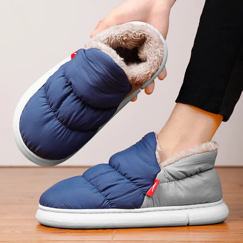 

Men's Warm Snow Boots Winter Cotton Boots Women Waterproof Children's Shoes Non-slip Light Snow Shoes Man Casual Flat Boots Male